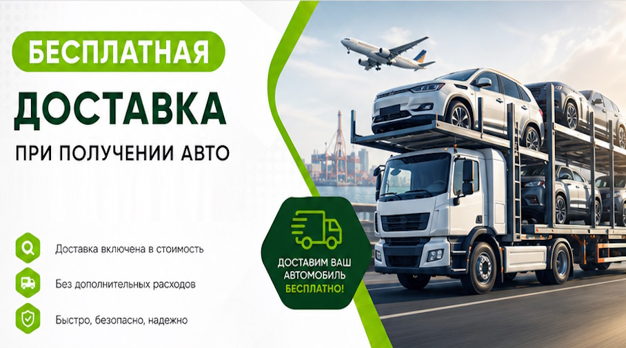 Акция! Бесплатная доставка по Устях-Джегуте при получении авто